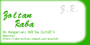 zoltan raba business card